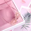 Kettingen uonney dropshipping aangepaste infinity hartnaam ketting roestvrij staal boho hangerse sieraden voor moederdag vrouwen cadeau