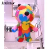 En gros de haute qualité personnalisé 3/4/6/8m Publicité gonflable Rainbow Cartoon Bear Sanging ou debout pour la promotion du centre commercial extérieur