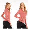 LU-088 Giacca da yoga da donna LL Define Cappotto sportivo da allenamento Giacca da fitness Sport Abbigliamento sportivo ad asciugatura rapida Top Felpa con cerniera solida Abbigliamento sportivo Vendita calda