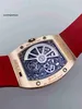 Orologio con movimento Orologio da polso RM Orologio da polso Richarder Milles RM67-01 Extra piatto RM67-01 Cassa per orologio da uomo in oro rosa Carta