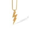 Pendant Clavicle Chain Retro Necklace Cross-border 2023 New Accessories Men's Fashion Brand Necklace Titanium Steel Lightning