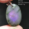 Crystal Natural Purple Light Labradorite Pendant smycken för kvinnor män läker lycka gåva pärlor silver kristallmånsten ädelsten aaaaa