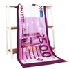 Euro Geld Badhanddoek Microvezel Afdrukken Activiteit Strandlaken Haar Super Zacht Water 70 140 cm Zacht 20 Design Drop2158