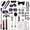 Jouets adultes en cuir sexy 8 kits en peluche sexe bondage ensemble menottes de sexe whip gag mamelon pinces sex toys for couples accessoires exotiques +18