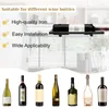 Kitchen Storage Wine Holder Wall Mounted 6pcs Metal Hangings Display Glass Shelf Floating Bar Shelves Rustic