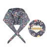 Berets Tendycoco Unisex Scrub Flower Printed調整可能なネクタイハット