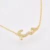 قلادة Kikichicc 925 Sterling Silver Gold Gold Love Love Zircon Cz Charm Stain Long Stain Necklace Women Luxury Jewelry Gight