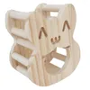 Bowls Wooden Hay Manger Wall-Mounted Feeder Hamster Guinea Pigs Feeding Rack Chinchilla For Grass