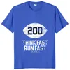 Herr t-shirts American Football T-shirt Tänk snabb kör snabb grafisk t-shirt EU-storlek 100% bomull