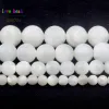 Lucite Pick Size 4.6.8.10.12mm White Mother of Pearl Mop Round Wals Perles 15,5 "/ Strand pour la fabrication de bijoux