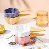 Миски Креативная миска для десерта Симпатичная керамическая миска для мороженого Маленькая тарелка с ручкой Фруктовый салат Украшение дома Кухонная посуда