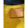 Sacs épaule m44473 sacs à main denim sac à main jaune garniture microfibre muqueuse matériau de cowboy rétro fourre