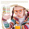 Gobelets jetables pailles lunettes flexibles nouveauté lunettes drôle fête oeil 24 pièces boucle amusante boire pour enfants enfants anniversaire
