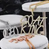 Halsband Jinao Anpassat namn Iced Out Tennis Letters Chain Pendants Halsband Herrens charm Zircon Hip Hop -smycken med Tennis Chain Gift