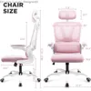 Andra möbler Rocking Office Desk Stol Pink Ergonomic Office Chair with Lumbal Support Mobile Gaming Gamer Computer Chairs Q240129