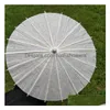 Guarda-chuva de casamento clássico, guarda-chuva de papel branco, mini artesanato chinês, 4 diâmetros 20, 30, 40, 60cm, para entrega por atacado, dhp6p