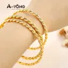 Bracciale AYONG Dubai Bracciali in oro Placcato oro 18k intrecciato Punk Personalità Bracciale rigido Gioielli in Medio Oriente Parti vintage per feste di nozze