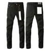 Herren Lila Jeans Designer Herren Jeans Retro Herren Schwarz Lange Hosen High Street Marke Patch Loch Denim Gerade Streetwear Mode Lässige Jogginghose Jogger Hose