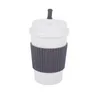 Pots à café tasses réutilisables avec couvercles paille de blé tasse Portable lavable au lave-vaisselle tasse écologique thé expresso