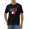 T-shirts pour hommes 100% coton Drapeau de MALTE avec lettre Design T-shirts à manches courtes Hommes Femmes Vêtements unisexes T-shirts Tops Tees 5XL