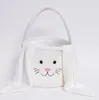 Party Easter Rabbit Basket Long Ears Plush Easters Eggs Bucket Bunny Smile Face Candy Gift Bag Festival Party Handbag for Kids FY5175