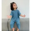 1-6 anos de cor sólida roupas de bebê conjunto verão modal nascido bebê meninos meninas roupas 2 pçs pijamas de bebê unisex crianças conjuntos de roupas 240123