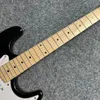 Guitare ST couleur noire, touche en érable, matériel chromé, haute qualité, livraison gratuite, guitare électrique