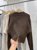 긴 슬리브 스웨터 여성 디자이너 외부웨어 겨울 재킷 가을 여성의 짧은 코트, 두꺼운 면화 코트 바람 방해 및 방수 재킷