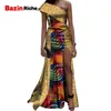 Etniska kläder tryck afrikanska kläder kvinnor kväll eleganta damer lång klänning sexig för festklänning wy8446