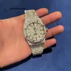 Relojes mecánicos automáticos Reloj con tapa de zafiro Personalizado de alta densidad Exclusivo con incrustaciones de hielo Cristal de diseño de diamantes completo Movimiento mecánico