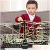 Modele zestawy budowlane hurtowe zabawki niestandardowa przestrzeń gwiazda Roller Erwachsene Marble Coaster Bricks łupek BRIT