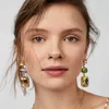 Stud Gros Vintage Autriche Cristal Strass Goutte D'eau Géométrique Dangle Boucles D'oreilles De Mariage De Mode Bijoux Pour Femmes 2023 Tendance YQ240129