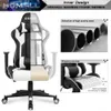 Andra möbler Homall Gaming Chair Office Chair High Back Computer Chile Leather Desk stol Racing Executive Ergonomisk justerbar svängbar uppgift Q240129