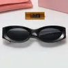 Moda miu okulary przeciwsłoneczne designer owalny luksusowe okulary przeciwsłoneczne damskie antyrodziowe Uv400 Osobowość męskie szklanki retro szklanki wysokiej jakości wysoka wartość