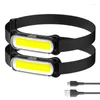 Headlamps Multifunctional LED Headlamp Outdoor Cob Night Running Fishing Maintenance Work USB Charging Mini Wide Intensity Headlight