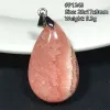 Cloisonne topo natural vermelho rodocrosita pedra pingente jóias para mulheres homem amor beleza presente contas de cristal prata argentina pedra preciosa aaaaa