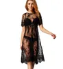 Party Dresses Dress Women Summer Style Perspective Bud Silk Swimsuit Smock See Through Mini Casual Vestidos ZXP1121