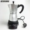 6cups 300ml Electric Coffee Maker Aluminum Material Coffee Pots Moka Pot Mocha coffe Machine v60 Coffee Filter Espresso Maker T200228C