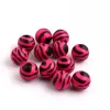 Perlen kwoi vita 100pcs klobig bubblegum acrylzebra streifen farbenfrohe klobige Harzperlen für Schmuck 12mm 16 mm 20mm 20mm