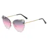 Okulary przeciwsłoneczne Cat Eye for Women Luksusowe dhinestone vintage okulary przeciwsłoneczne Bling Diamond Fashion Okulasy różowe odcienie gafas de sol223r