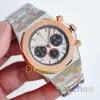 Luxury Men S Sports VK Chronograph Watch, Classic Style Designer Quartz Chronograph Movement Watch, All rostfritt stål Lysande safir Vattentät sportklocka