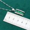 Necklace Green Emerald Blue Stones 925 Silver Jewelry Set For Women Earrings Necklace Pendant Ring Bracelet Birthday Gift