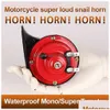 Vehicles Accessories 300Db Super Train Horn For Trucks Suv Car-Boat Motorcycles 12V Vehicle Drop Delivery Mobiles Dhhwr Dhajf