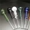 Professional factory Glass Oil Burner Water Pipe Mini Colorful Hand Pipes Pyrex Burnerwire wrapped Handle Hay oil bowl pipe holland ZZ