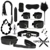 Spielzeug für Erwachsene, Charakter-Sex-Set, Bdsm-Kit, Stimulationsspielzeug für Erwachsene, weiblich, männlich, Handschellen, Nippelklemme, Peitsche, Sex, Metall, Analplug, Vibrator-Set