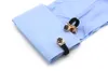 Luxury Mankiety Męskie Rose Gold Splating Black Hay Cain Design z vintage sprzęt Business Cuff Links 240124