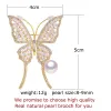Jewelry ZHBORUINI 2019 Natural Freshwater Pearl Brooch Rinestone Gold Simple Butterfly Brooch Pins Pearl Jewelry For Women Accessories