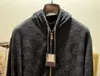 Highend merk designer hoodie Fashion Plaid Jacquard Amerikaanse maat zwarte rits hoodie hoogwaardige luxe heren casual hoodie
