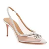 Eilyken Transparent 227 Sier Clear Pvc Pvc Rhinestone Pumps Modne Slingbacki cienkie obcasy imprezowe sandały ślubne Buty 2 93