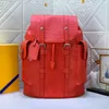 Designer de luxo masculino e feminino mesmo estilo casal mochila com cordão aberto e fechado couro genuíno moda grande capacidade moda casual mochila universal